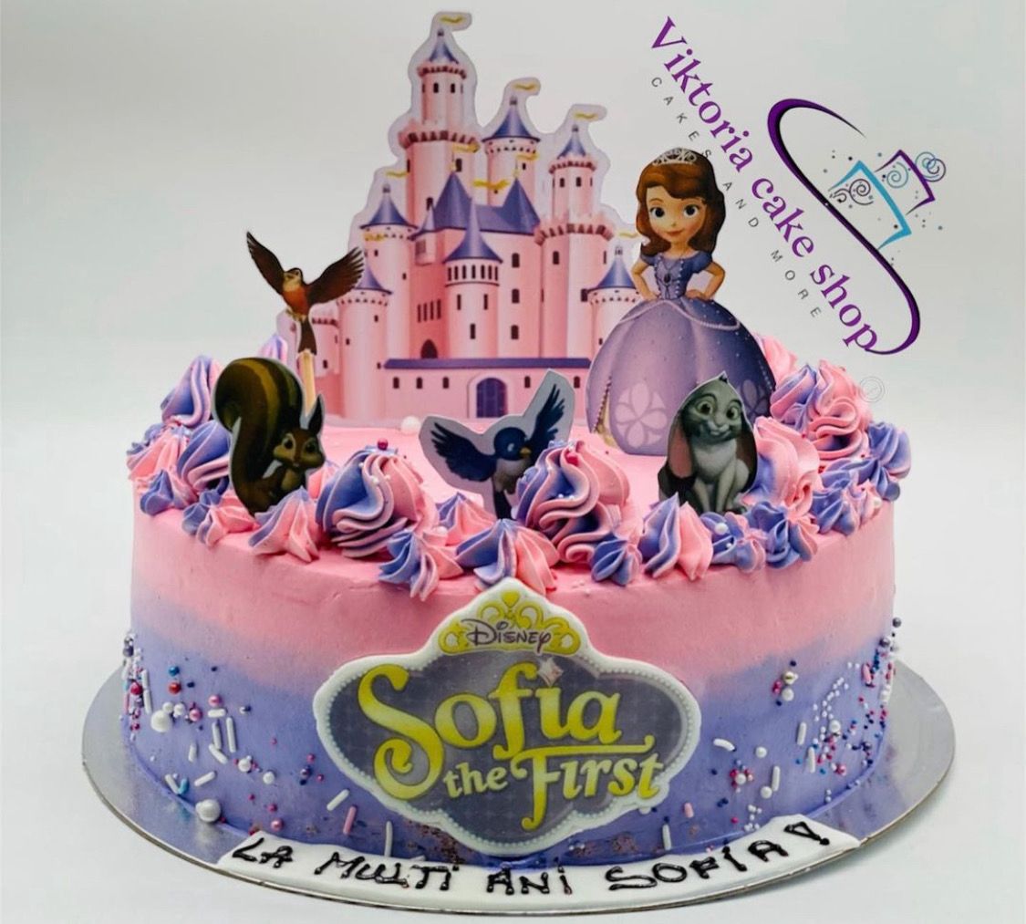 Sofia The FIRST fresh Cream Cake eggless