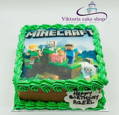 Minecraft Cake Picture Top Fresh Cream