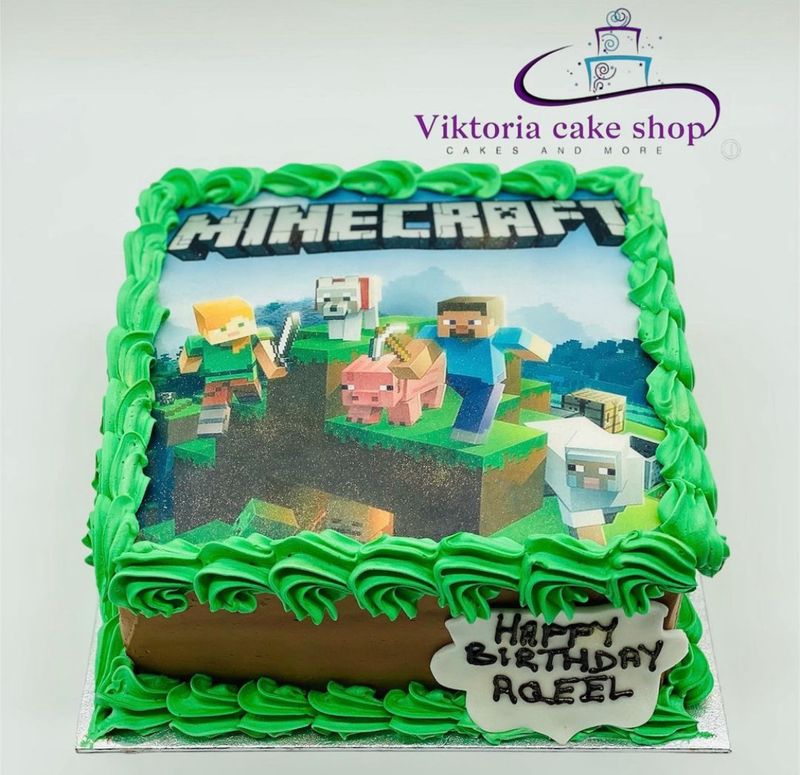 Minecraft Cake Picture Top Fresh Cream