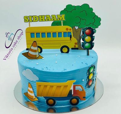 Cars Cake Fresh Cream ( Non Edible Toppers )