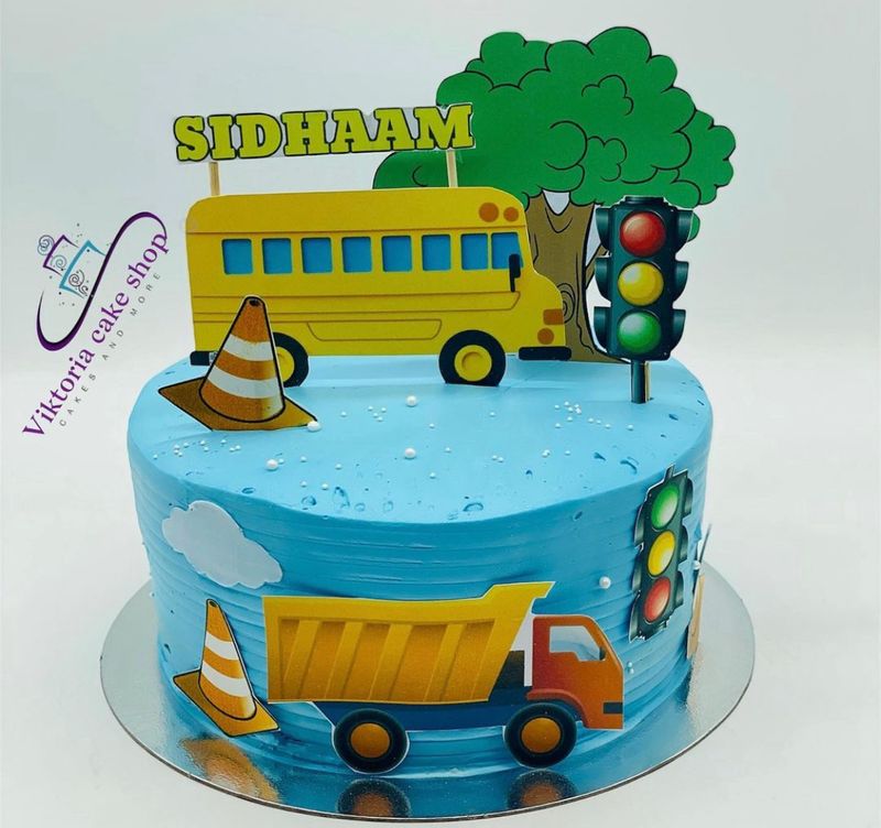 Cars Cake Fresh Cream ( Non Edible Toppers )