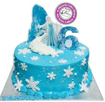 Frozen Elsa Cake Fresh Cream Stunning Design
