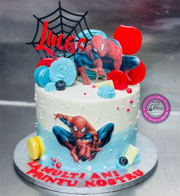 Spider-Man Cake Fresh Cream