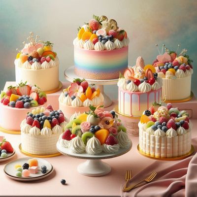Fresh Cream Round Cakes