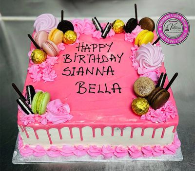 Pink Paradise Delight Cake Square