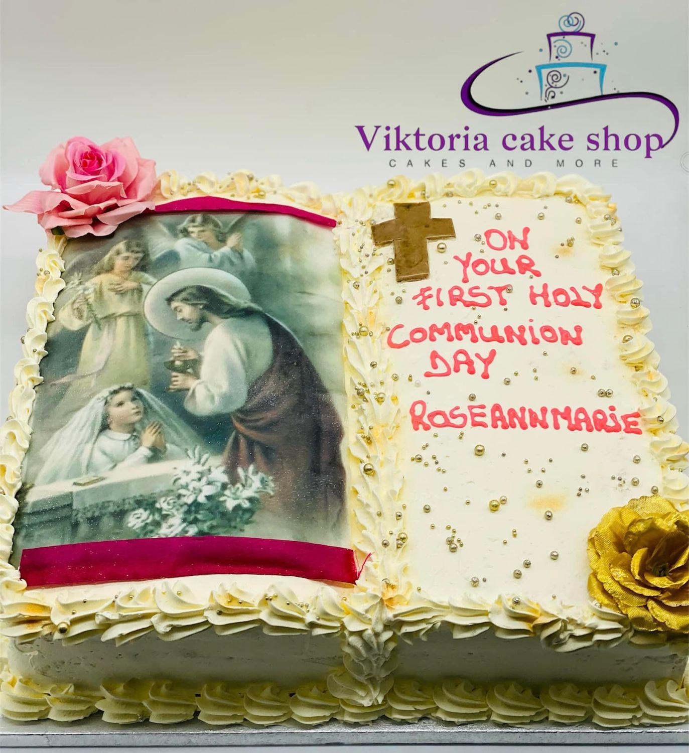 First Holy Communion Cake square