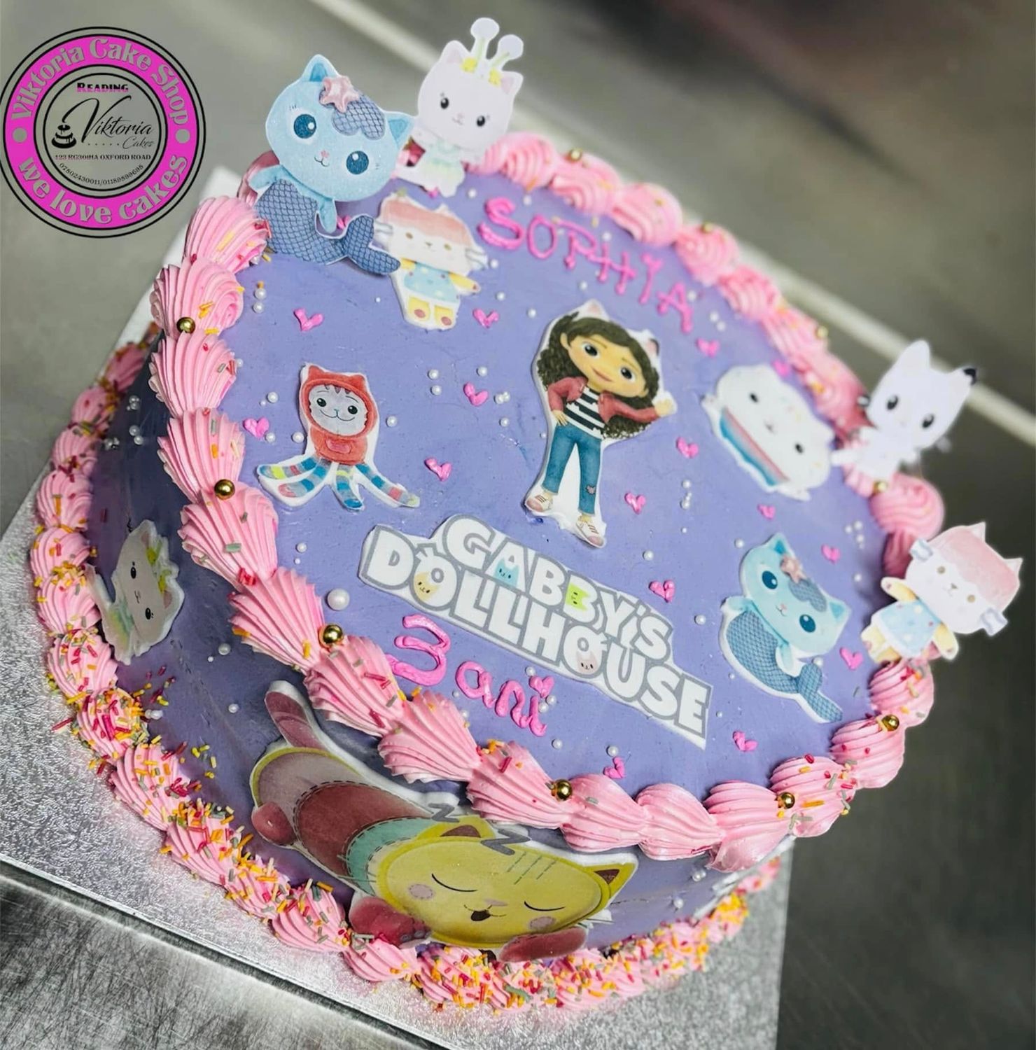 Gabby Dollhouse Celebration Fresh Cream Cake