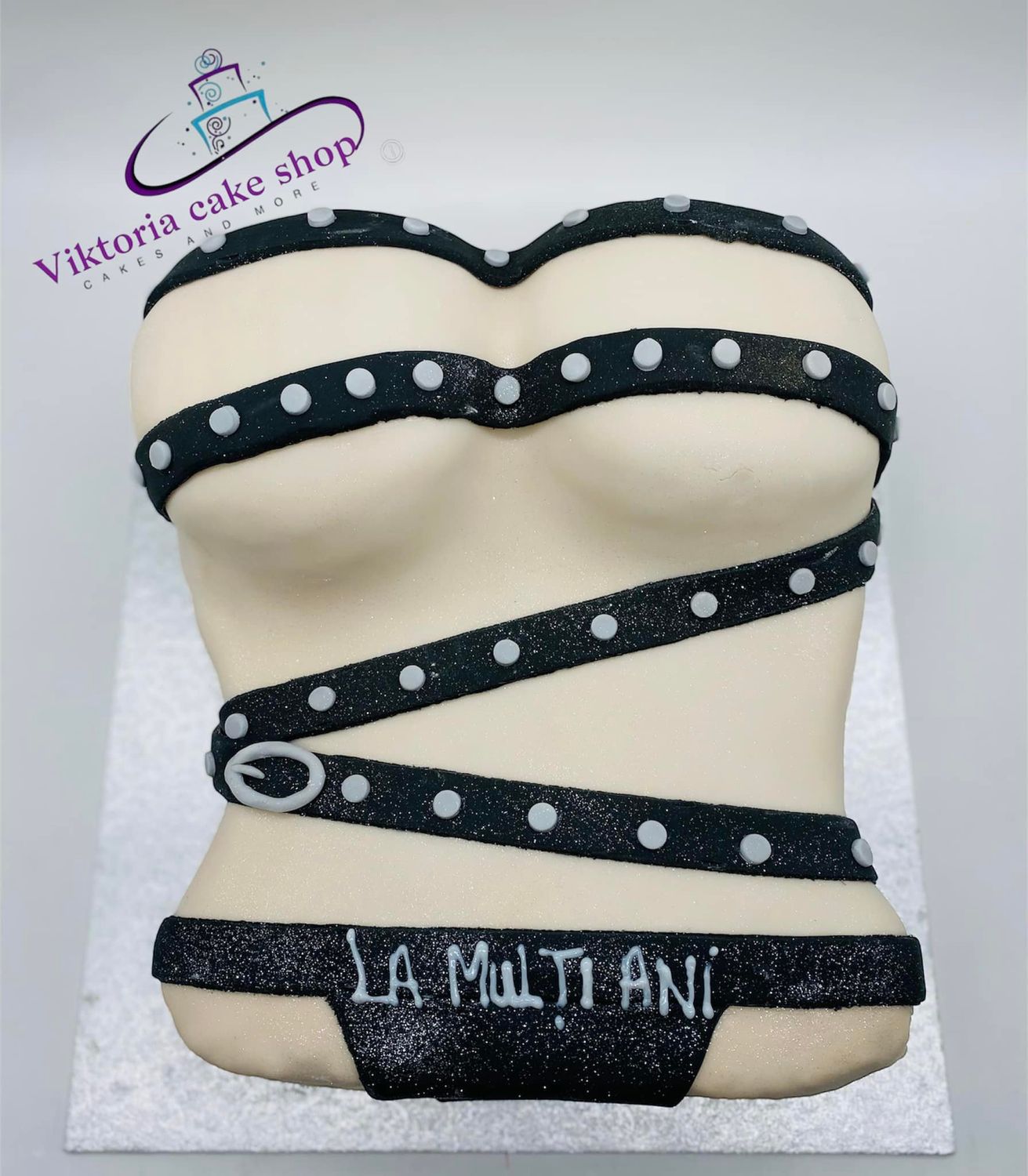 Corset Chic Celebration fondant cake Eggless Corset Chic Celebration fondant cake Eggless