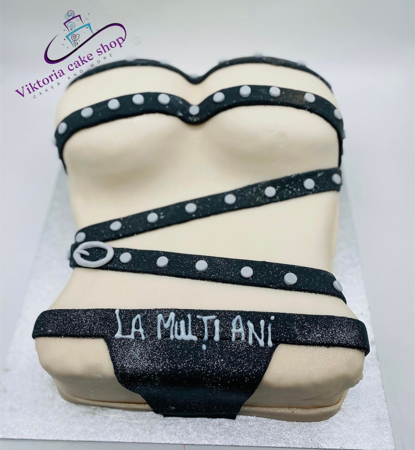 Corset Chic Celebration fondant cake  Eggless