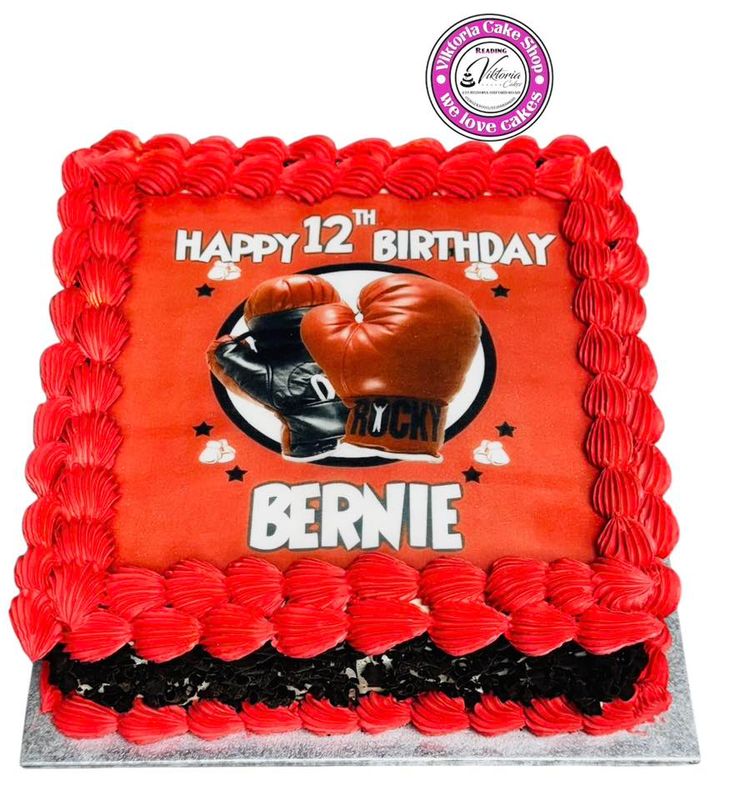 Rocky boxing  Birthday Cake Square