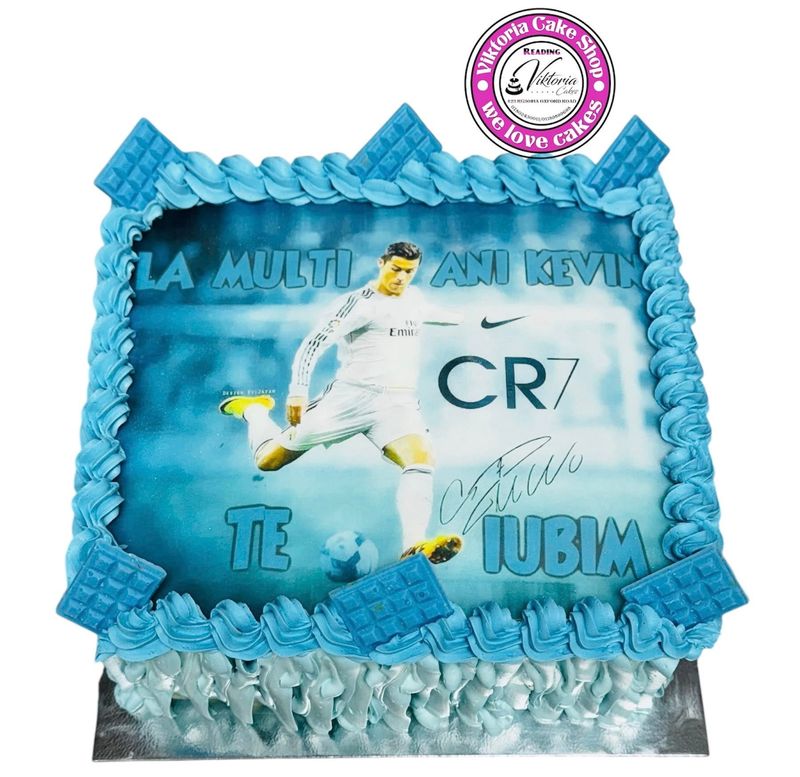 Cristiano Ronaldo   Birthday Cake Square