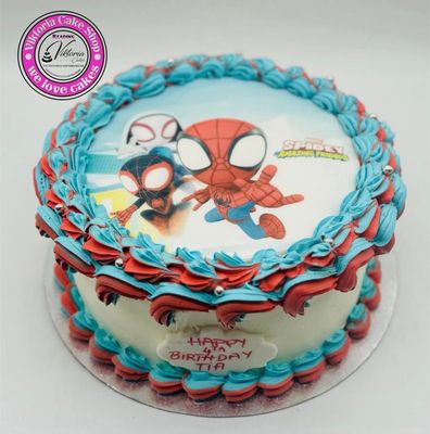 SPIDEY amazing Friends    Edible Picture  Fresh Cream Cake