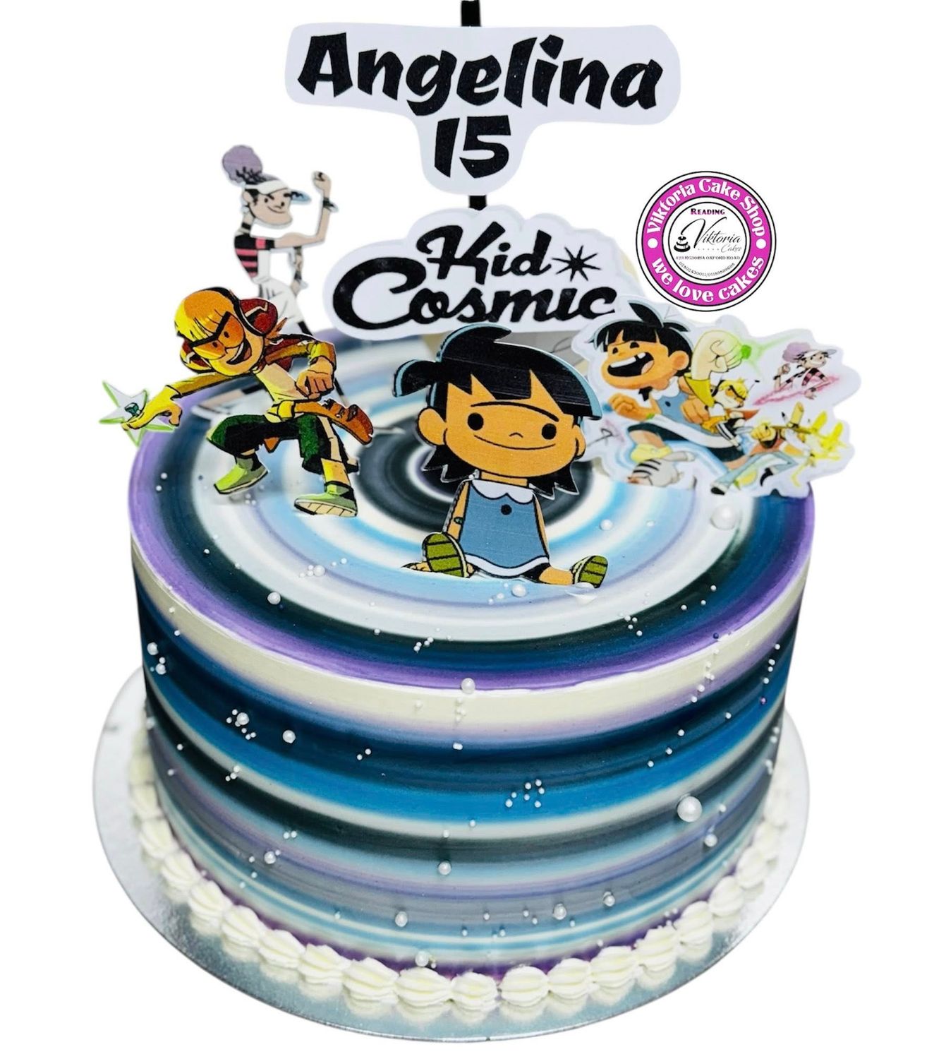Kid Cosmic Cake fresh cream cake