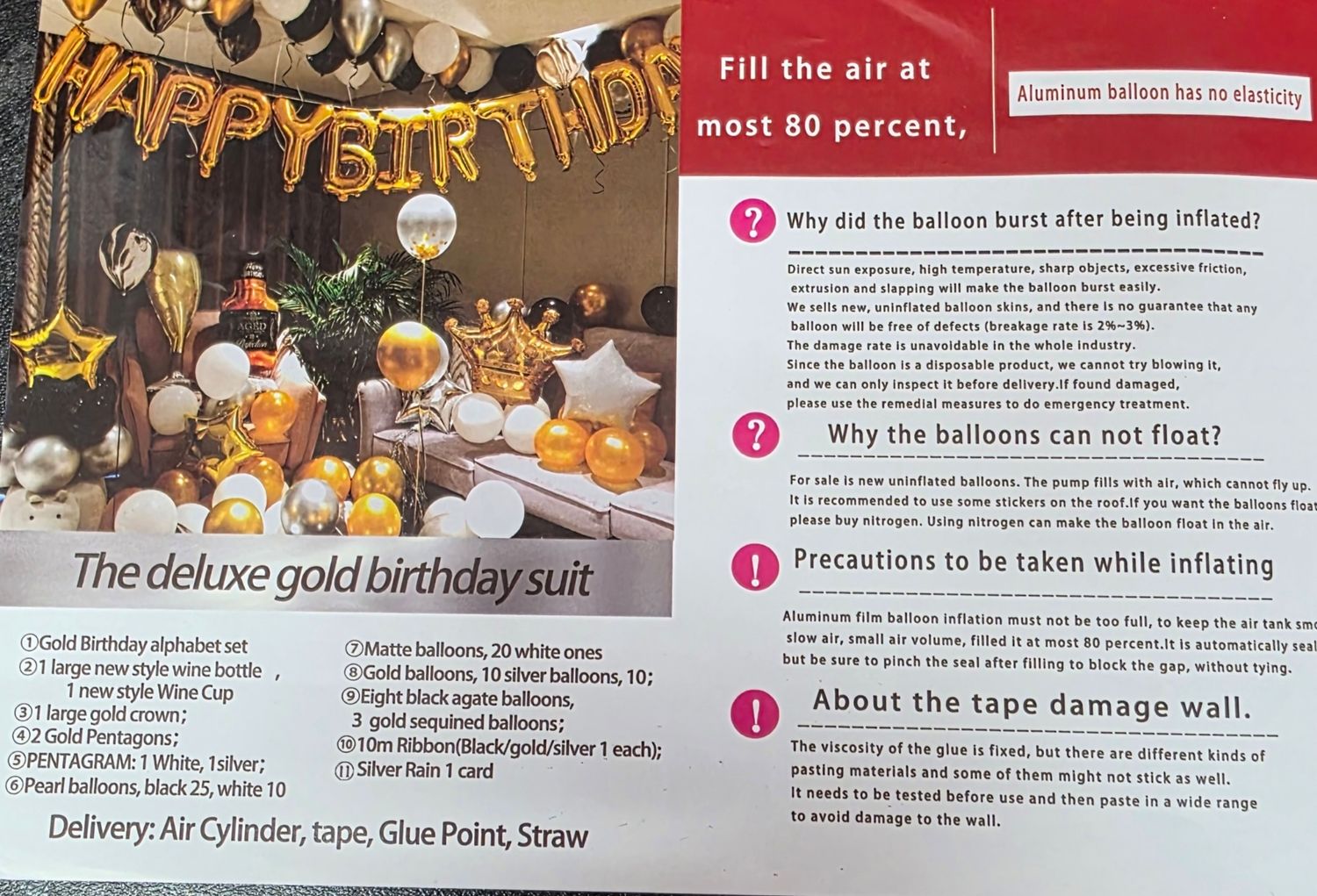The Deluxe Gold birthday suit