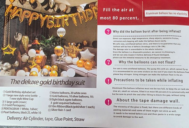 The Deluxe Gold birthday suit