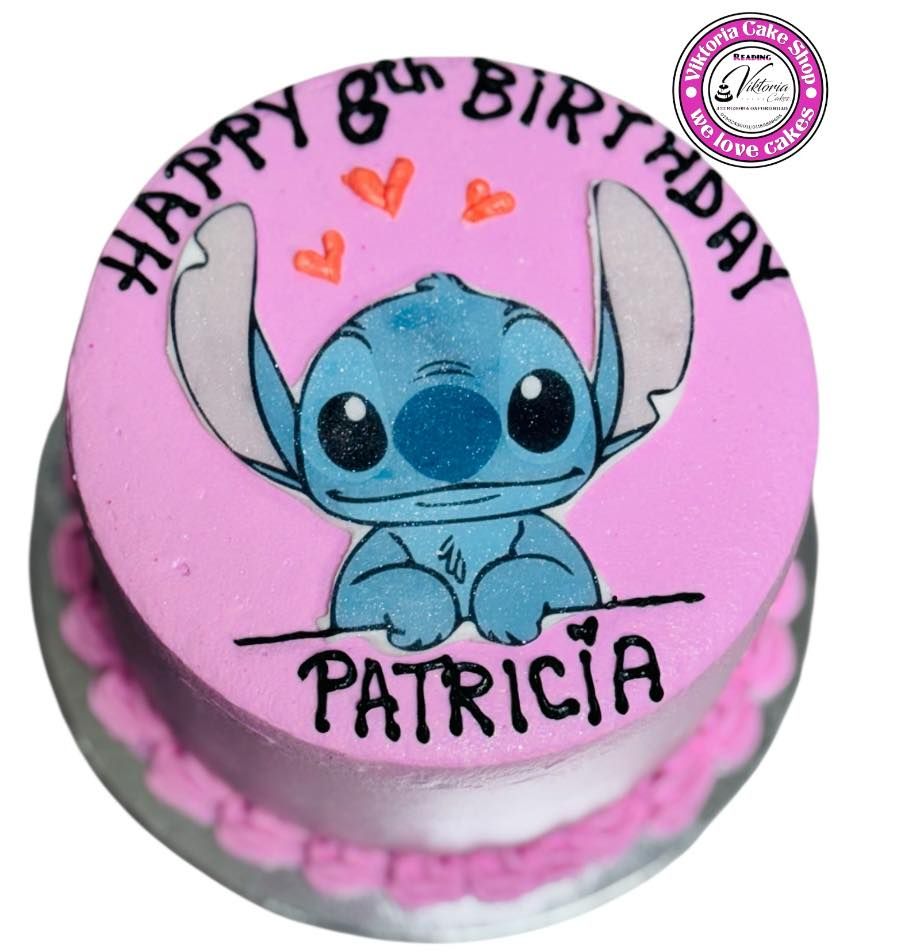 Stitch lover cake Pink base Stitch lover cake Pink base