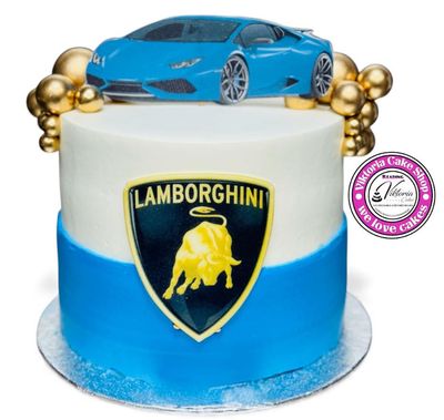 Lamborghini cake design fresh cream