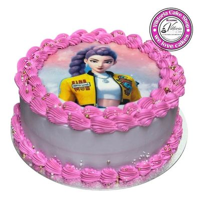 Rumi Kpop demon hunters cake pink Reading