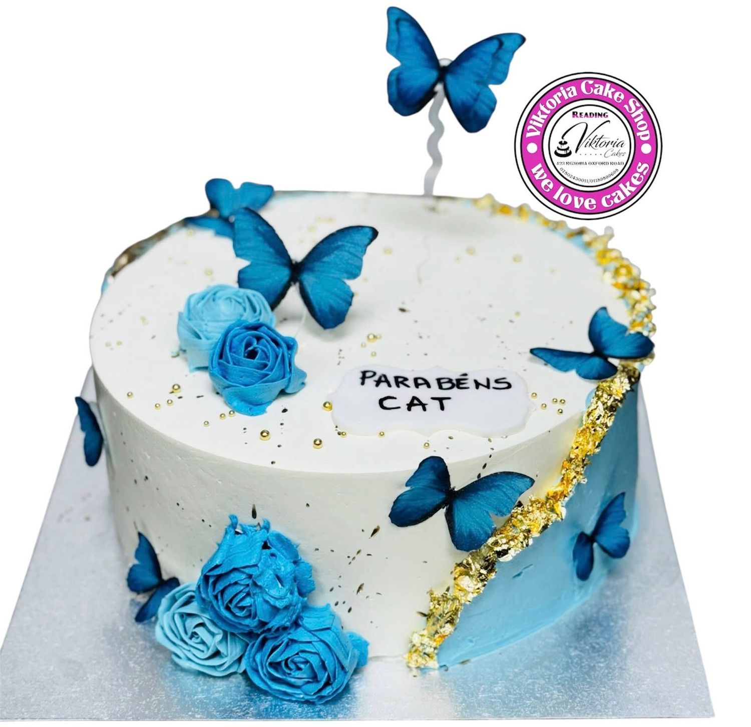 Butterfly Blue Petal Wings Cake Birthday Cake Cream Butterfly Blue Petal Wings Cake Birthday Cake Cream