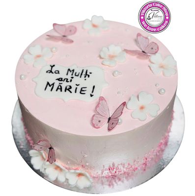 Rosy Butterfly Cake Petal Wings Cake Birthday Cake Cream