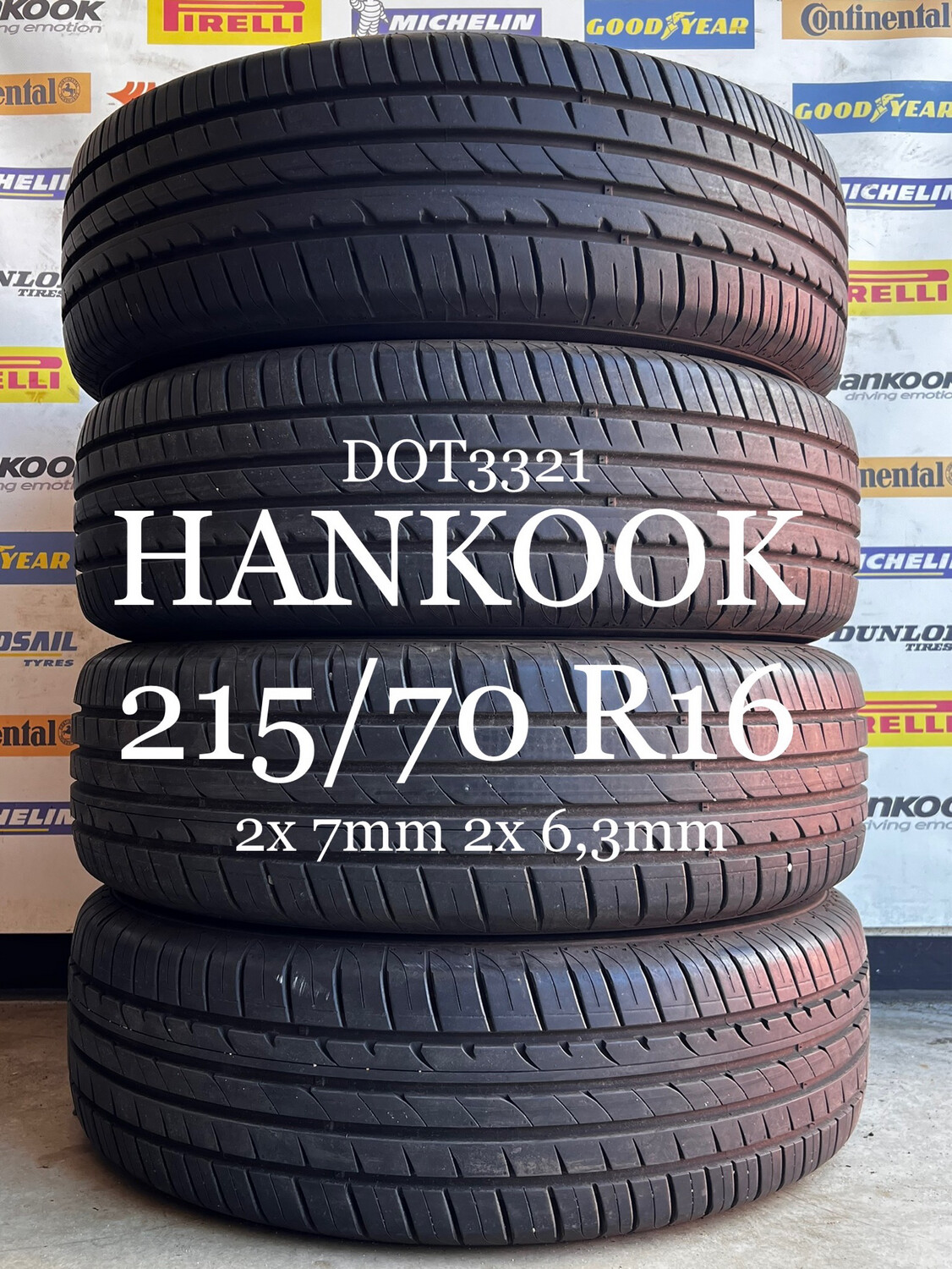 215/70/16 HANKOOK zomerbanden ☀️ DOT3321 | 4x +6mm
