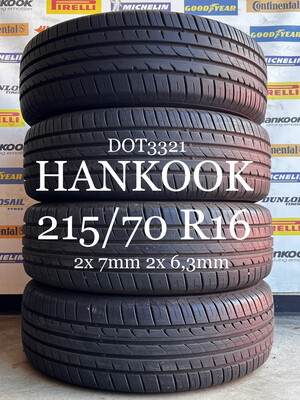 215/70/16 HANKOOK zomerbanden ☀️ DOT3321 | 4x +6mm
