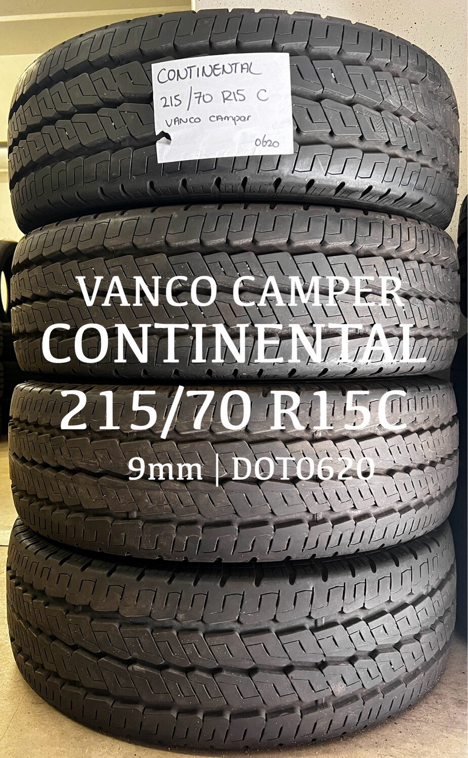 215/70/15 C (2x) CONTINENTAL VANCO CAMPER 9mm DOT0620
