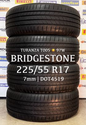 225/55/17 BRIDGESTONE (4x) zomerbanden 7mm DOT4519 225/55/17 BRIDGESTONE (4x) zomerbanden 7mm DOT4519