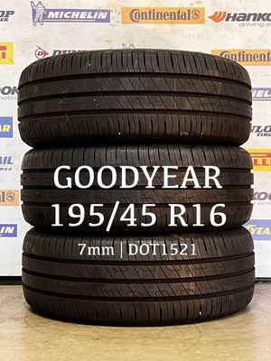 195/45/16 GOODYEAR (3x) zomerbanden 7mm DOT1521