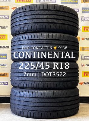 225/45/18 CONTINENTAL (4x) zomerbanden 7mm DOT3522