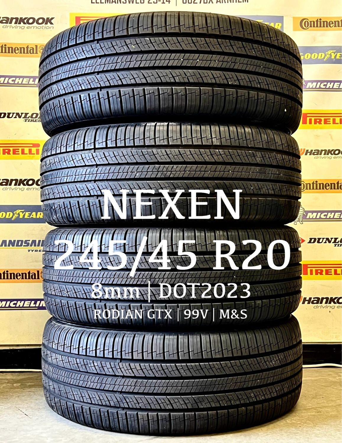 245/45/20 NEXEN (4x) zomerbanden 8mm DOT2023 (M&amp;S)