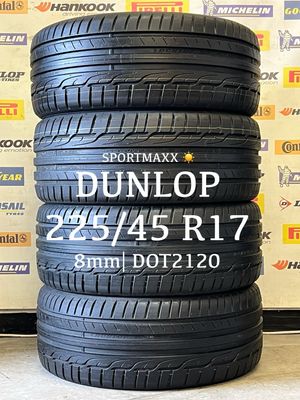 225/45/17 DUNLOP (4x) zomerbanden 8mm DOT2120 225/45/17 DUNLOP (4x) zomerbanden 8mm DOT2120