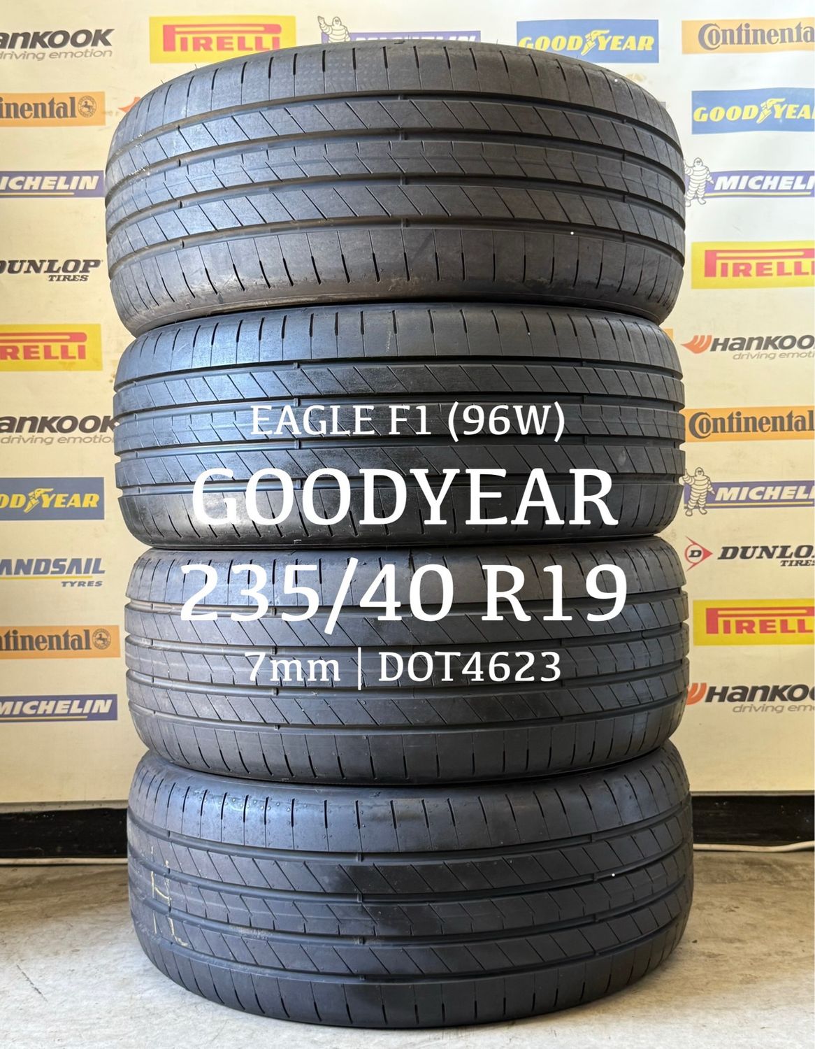 235/40/19 (4x) GOODYEAR zomerbanden 7mm DOT4624