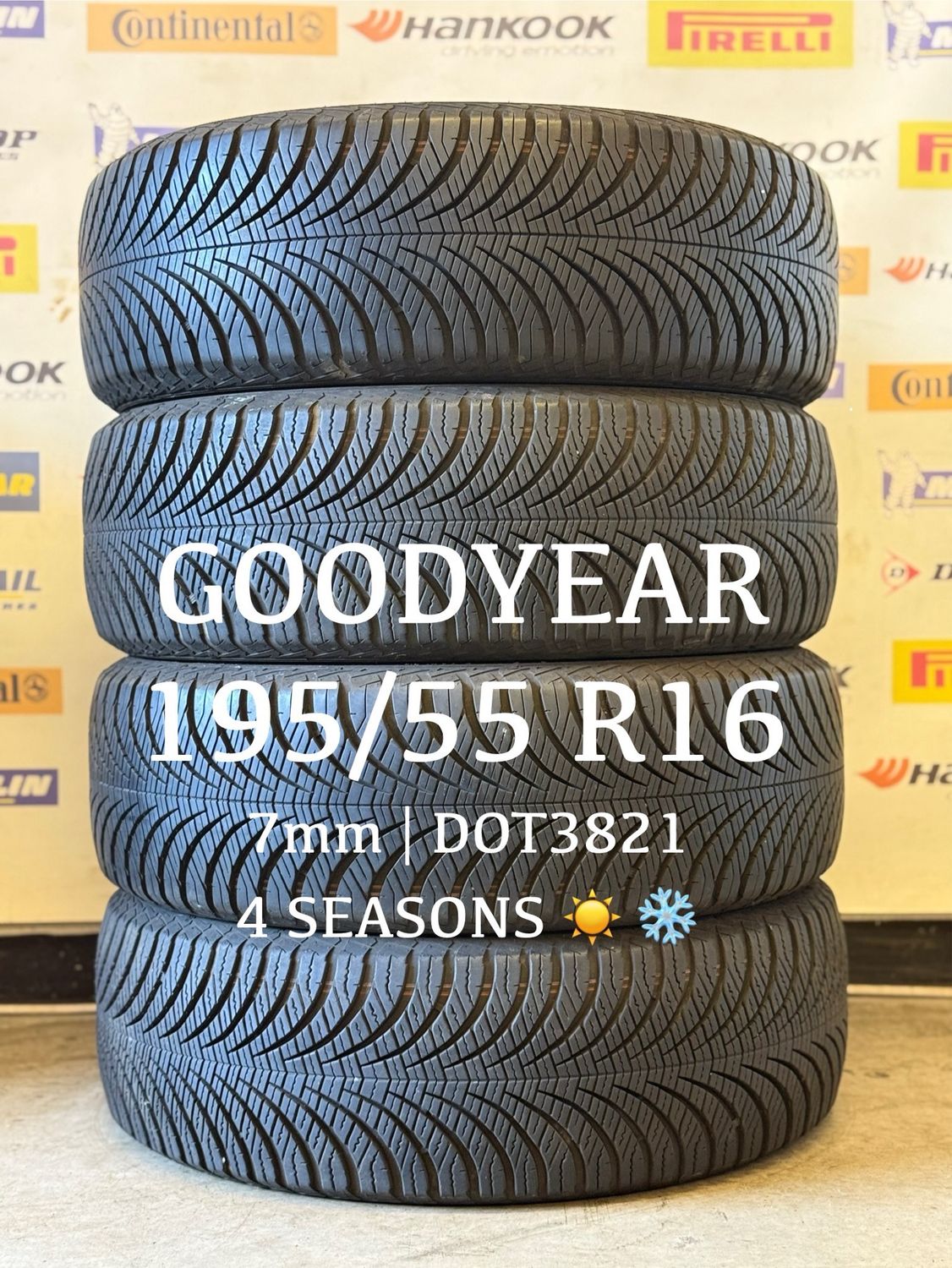 195/55/16 GOODYEAR 7mm DOT3821