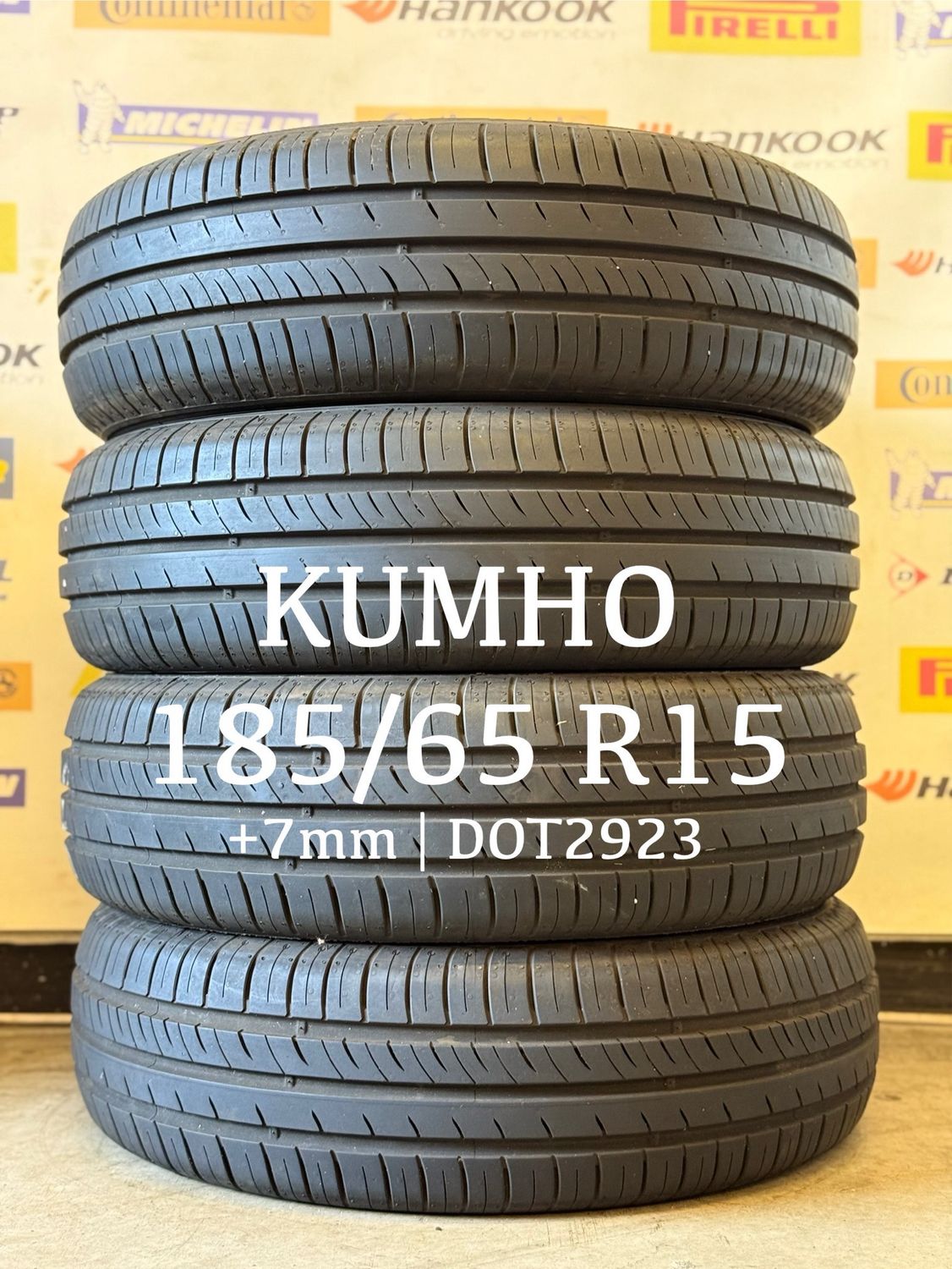 185/65/15 (4x) KUMHO +7mm DOT2923