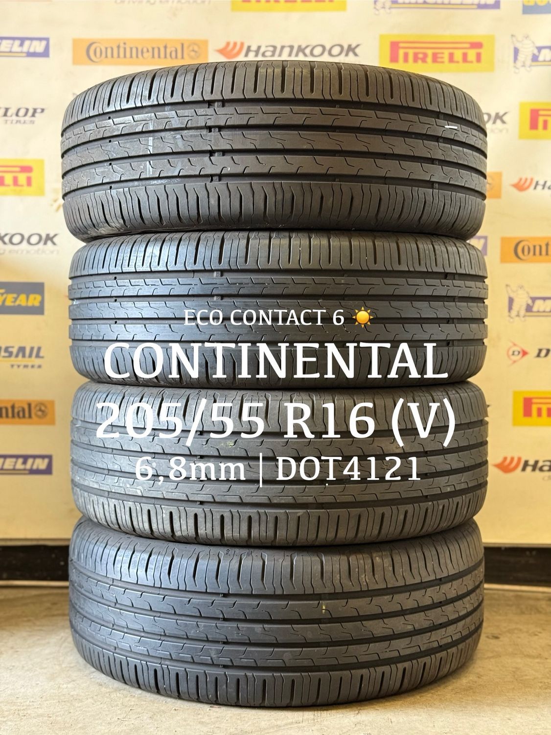 205/55/16 (4x) CONTINENTAL 6,8mm DOT4121
