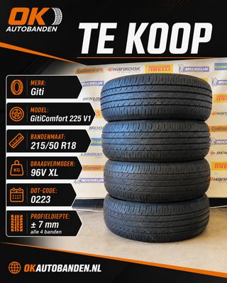 215/50/18. GITI zomerbanden +7mm DOT0223