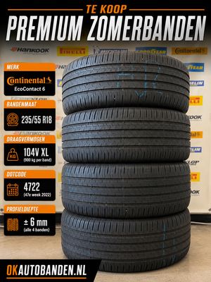 235/55/18 CONTINENTAL zomerbanden +6mm DOT4722