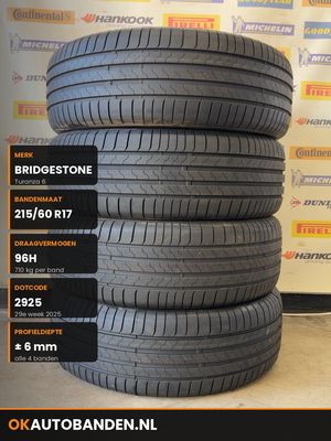 215/60/17 BRIDGESTONE zomerbanden +6mm DOT2925