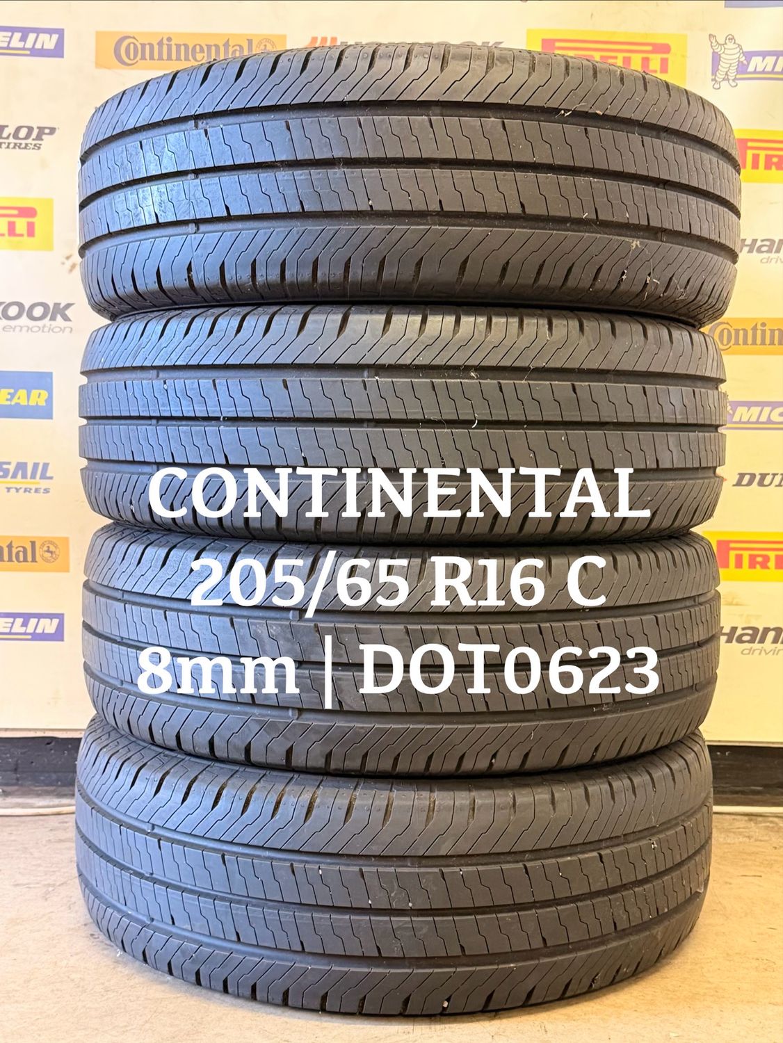205/65/16 CONTINENTAL zomerbanden 8mm DOT0623