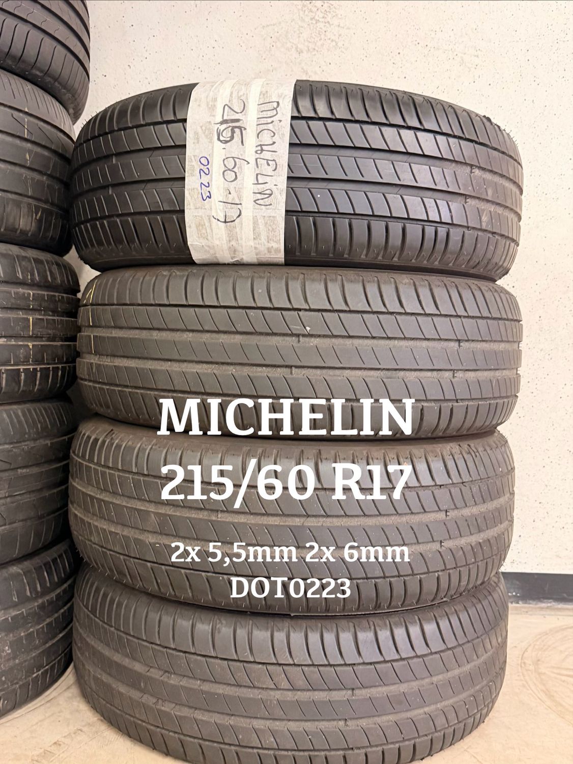 215/60/17 MICHELIN zomerbanden 2x5,5mm,2x6mm DOT0223