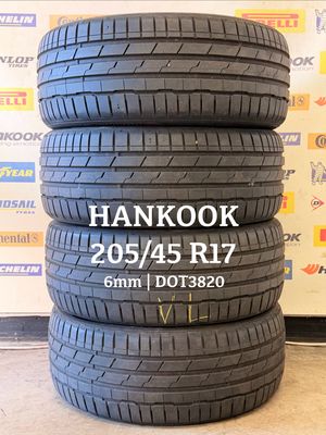 205/45/17 HANKOOK zomerbanden 6mm DOT3820