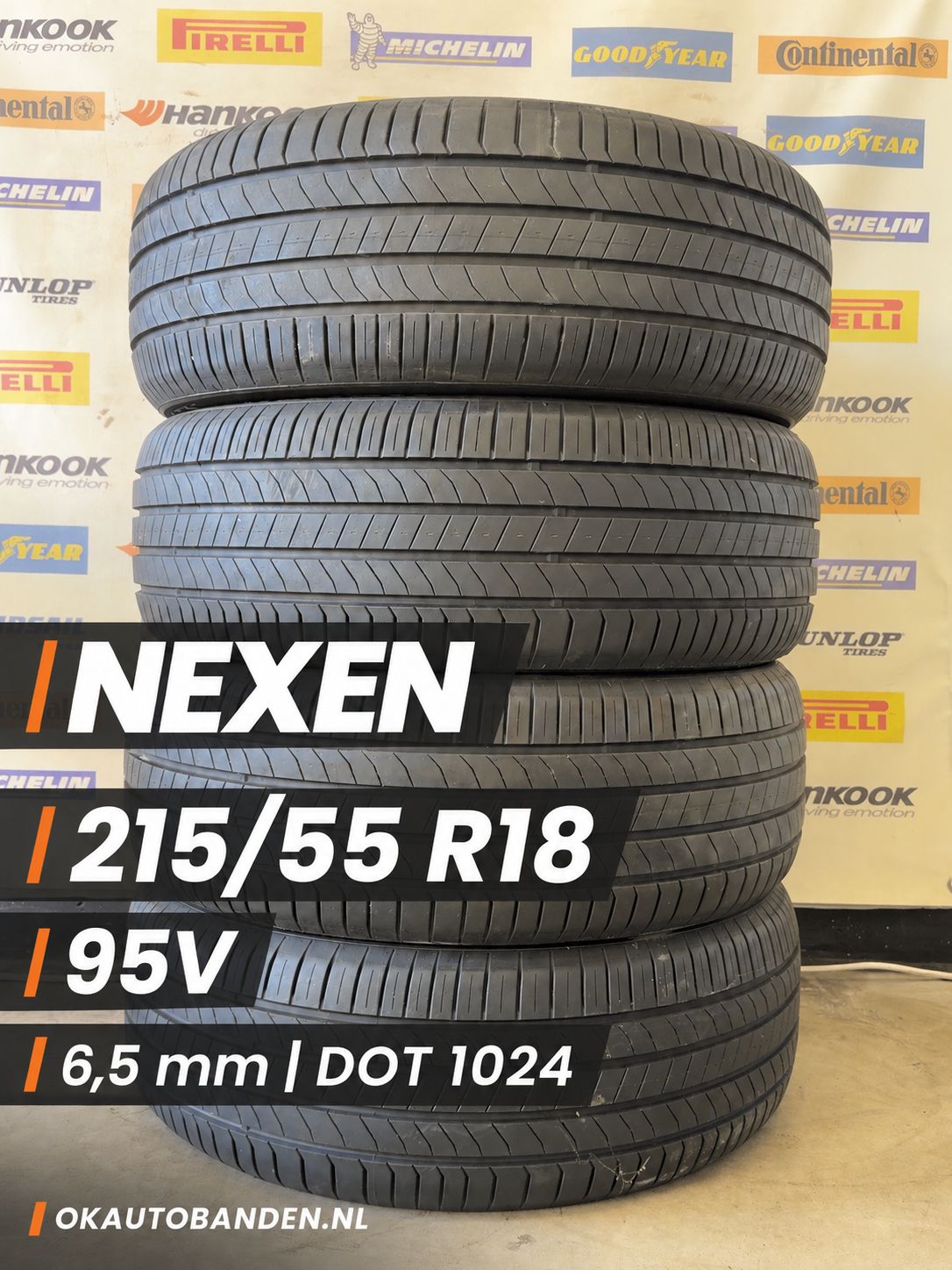 215/55/18 NEXEN zomerbanden 6,5mm DOT1024
