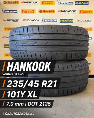 235/45/21 HANKOOK zomerbanden 7,0mm DOT2125
