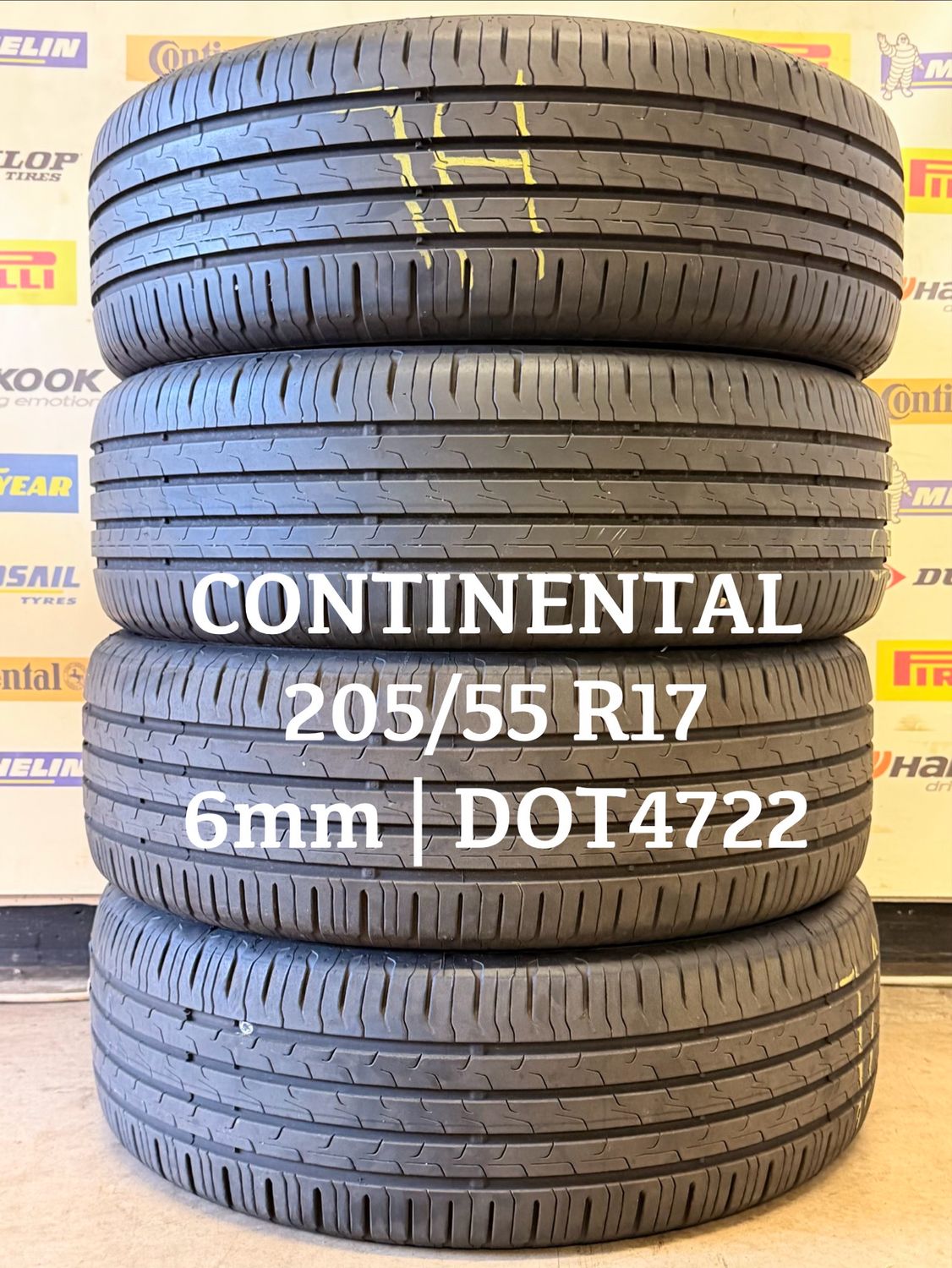 205/55/17 CONTINENTAL zomerbanden 6mm DOT4722