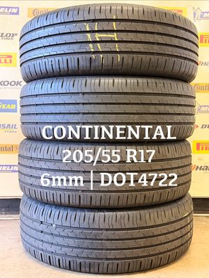 205/55/17 CONTINENTAL zomerbanden 6mm DOT4722