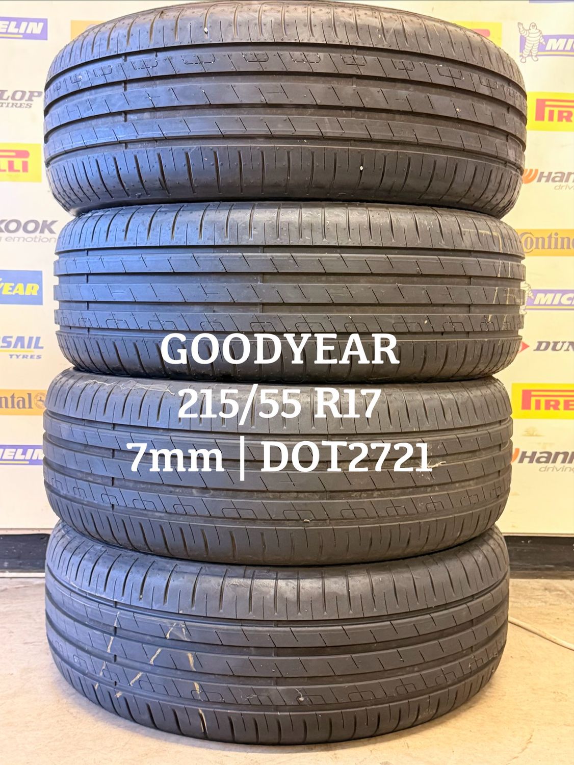215/55/17 GOODYEAR zomerbanden 7mm DOT2721