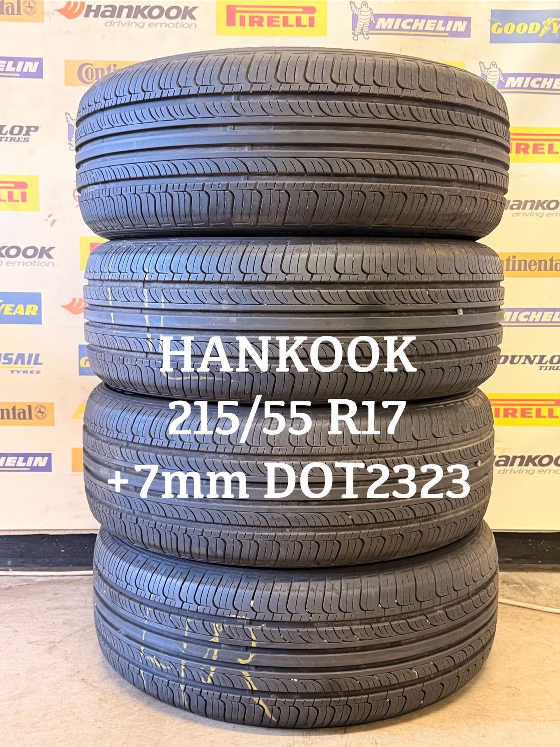 215/55/17 HANKOOK zomerbanden +7mm DOT2323
