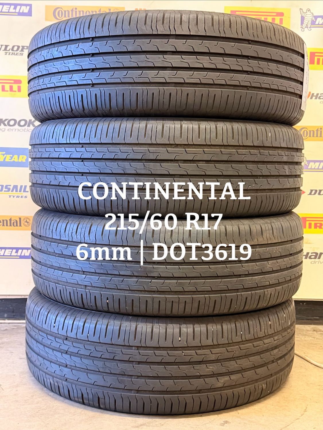 215/60/17 CONTINENTAL zomerbanden 6mm DOT3619
