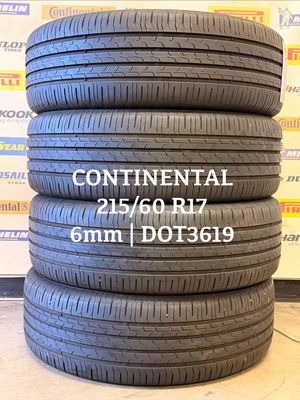 215/60/17 CONTINENTAL zomerbanden 6mm DOT3619